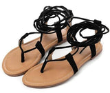 Eilyken Summer Roman Sandals Cross-Strap-Black-3