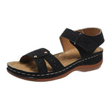 Summer Wedge Roman Sandals-Black-6