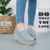 Thick-soled Flat Shoes Anti-slip Suede Height Increasing-3