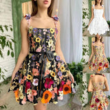 3D Floral Embroidered Dress for Summer Style-1