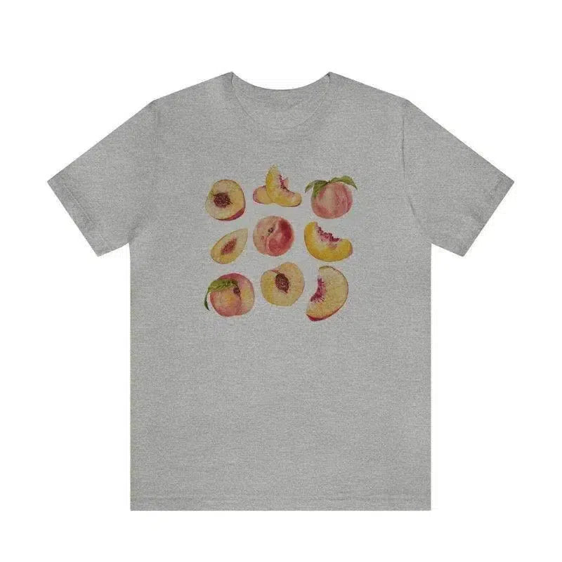 Fruit Pattern Casual T-Shirt-GRAY-5