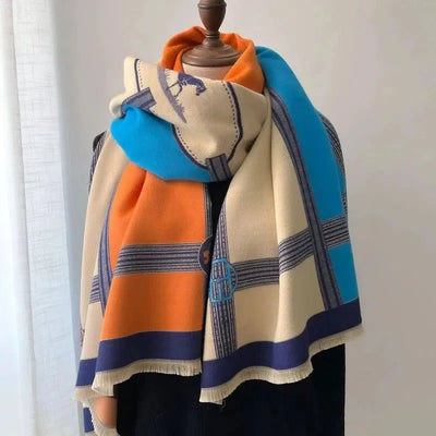 Warm Shawl Color Matching Matching Cashmere Scarf-2 Style-2