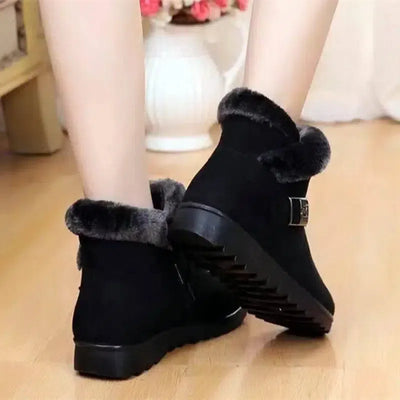 Winter Boots Women Warm Plush Snow Boots Zipper Comfort-3