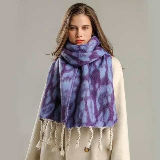 Winter Scarf Women Cashmere Warm Pashmina Solid Female Scarv-WT709-13