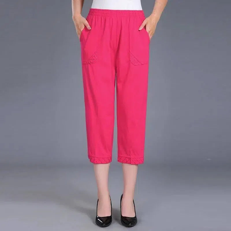 Women Capris Pants-pink-10