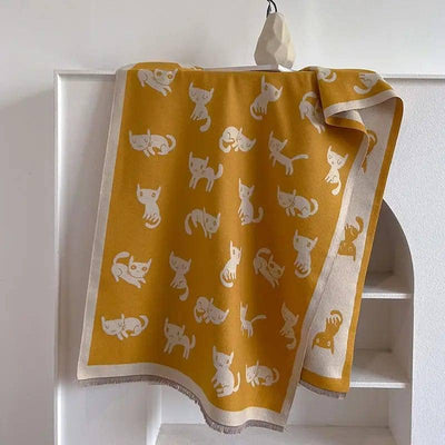 Women's Cashmere-like Warm Scarf-Yellow-4