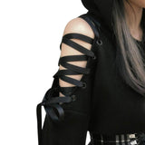 Women's Clothes Solid Color Gothic Hoddies Women's-3