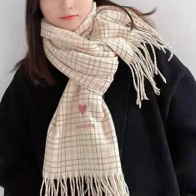 Women's Fashion Love Warm Faux Cashmere Shawl Scarf-9