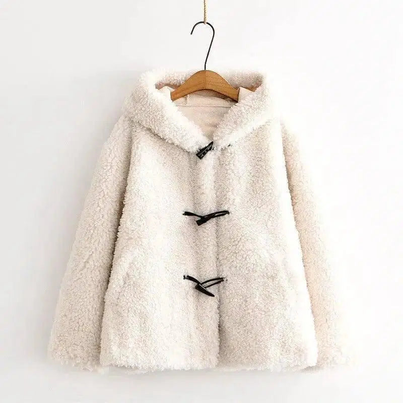 women's loose coat-White-5