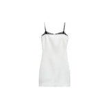 Women's Minimalist Lace Edge Suspender Dress-5