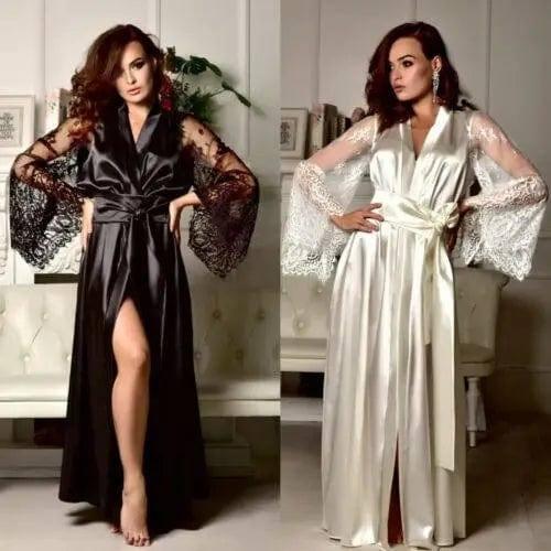 Women Lingerie Ladies Nightgown Long Pajamas Dress-1