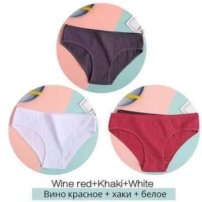 Women Underpants Solid Girls Briefs Female Lingerie-R-7