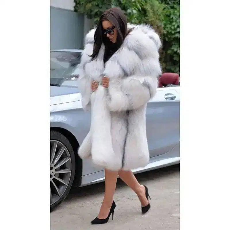 Chic Faux Fur Jacket for Ladies-2