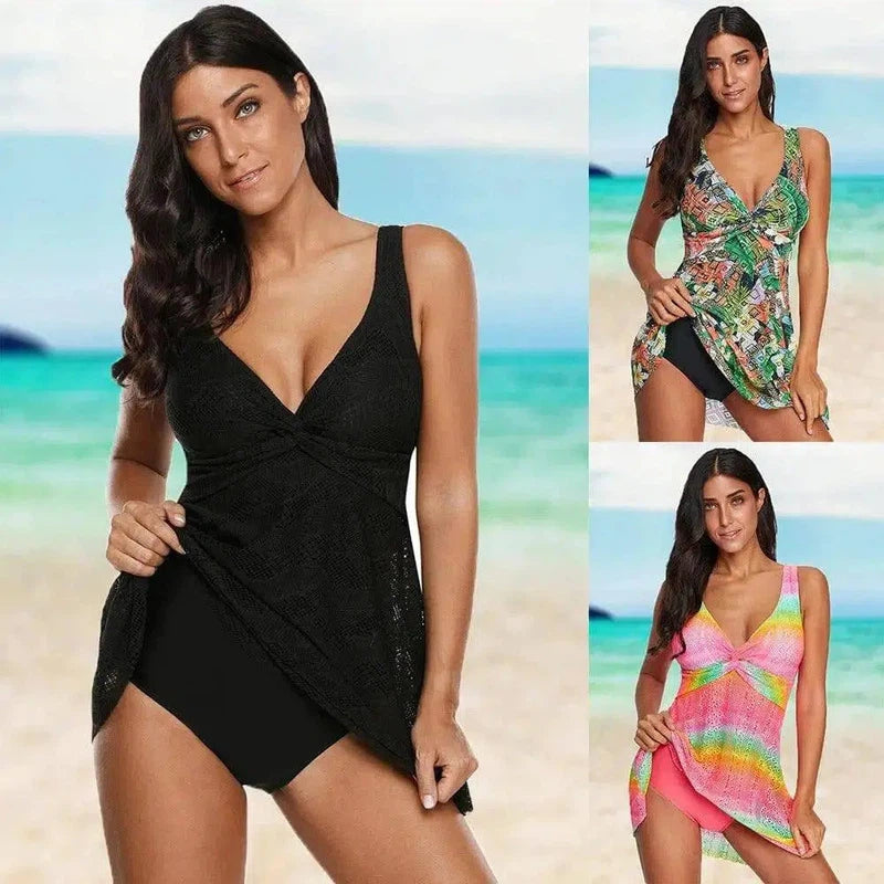 Plus-size one-piece swimsuit-1