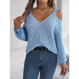 Off-Shoulder Lantern Sleeve Sweater